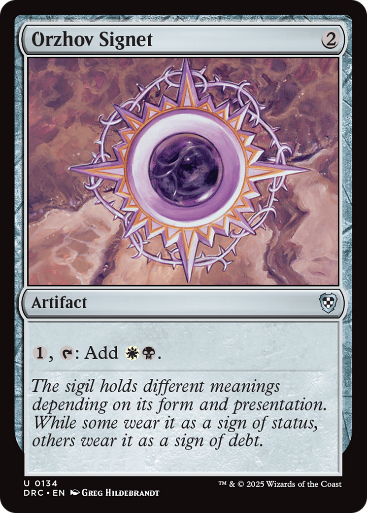 Orzhov Signet [Aetherdrift Commander] - Destination Retro