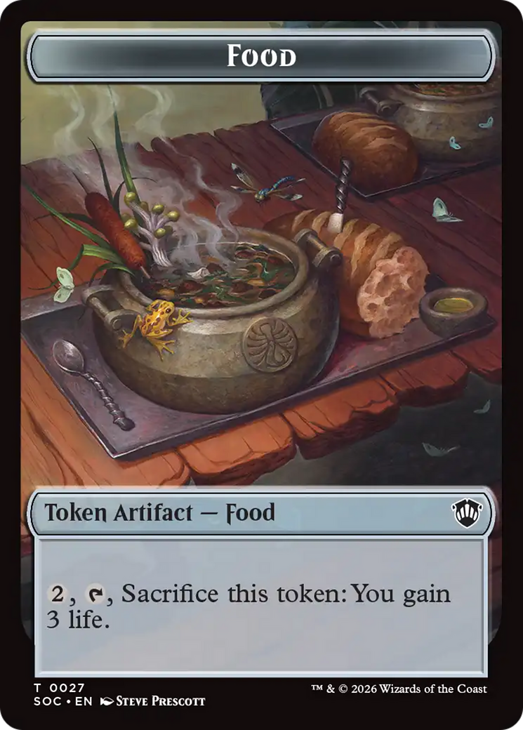 Elemental (0020) // Food Double-Sided Token [Secrets of Strixhaven Commander Tokens] - Destination Retro