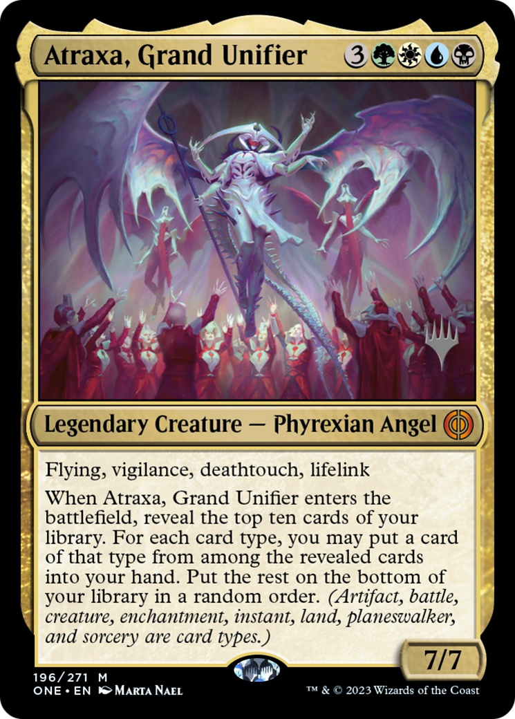 Atraxa, Grand Unifier (Promo Pack) [Phyrexia: All Will Be One Promos] - Destination Retro