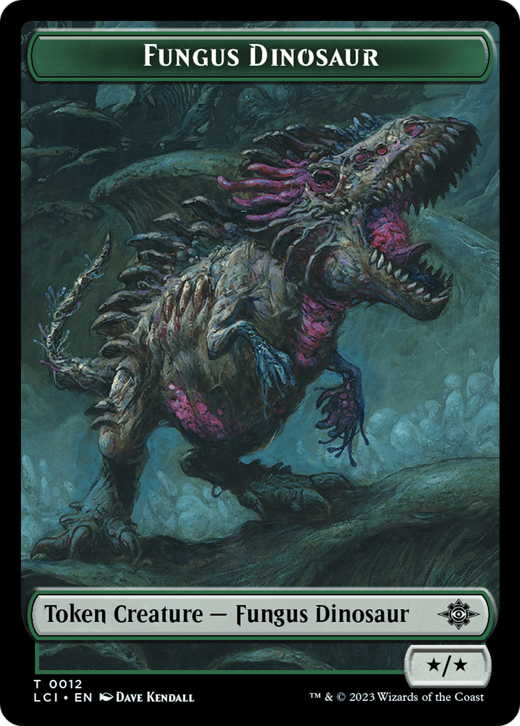 Fungus Dinosaur // Vampire Demon Double-Sided Token [The Lost Caverns of Ixalan Tokens] - Destination Retro