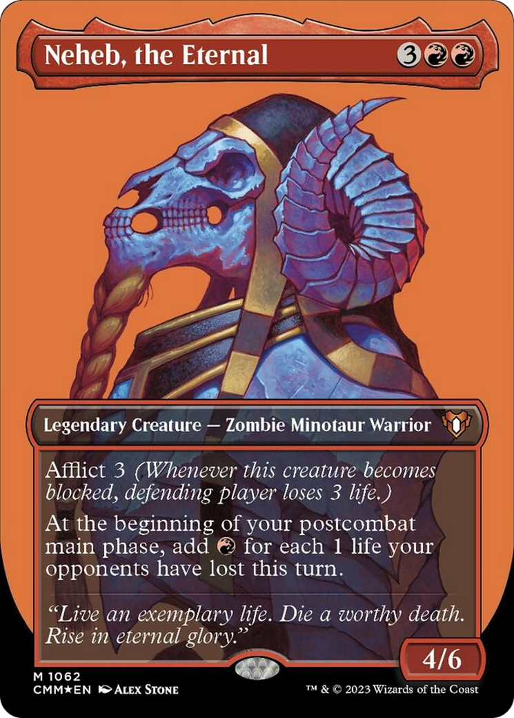 Neheb, the Eternal (Borderless Textured Foil Frame Break) [Commander Masters] - Destination Retro