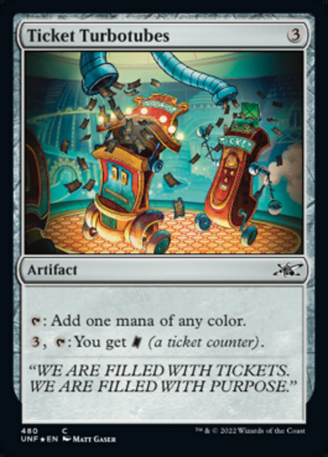 Ticket Turbotubes (Galaxy Foil) [Unfinity] - Destination Retro