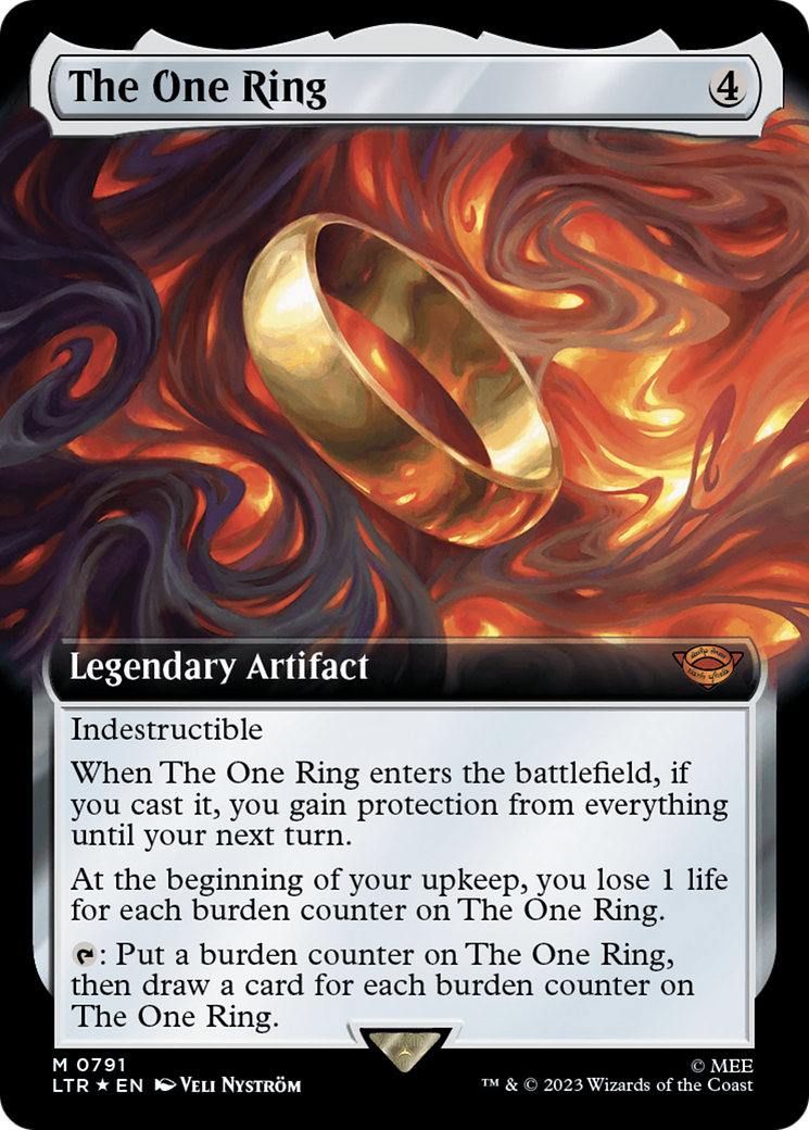 The One Ring (Extended Art) (Surge Foil) [The Lord of the Rings: Tales of Middle-Earth] - Destination Retro