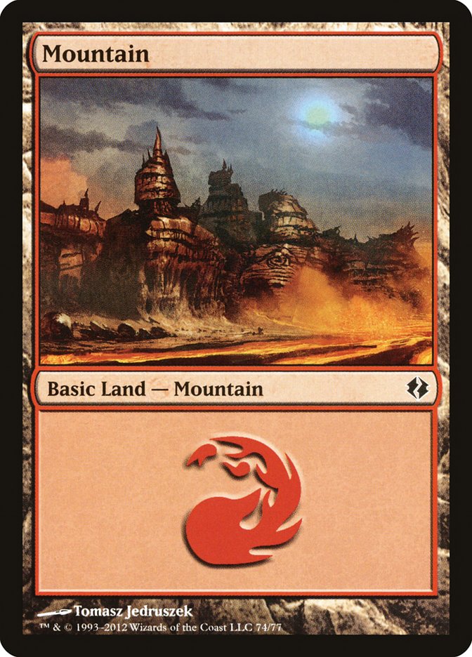 Mountain (74) [Duel Decks: Venser vs. Koth] - Destination Retro