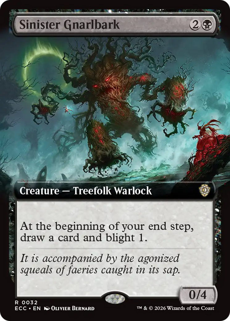 Sinister Gnarlbark (Extended Art) [Lorwyn Eclipsed Commander] - Destination Retro