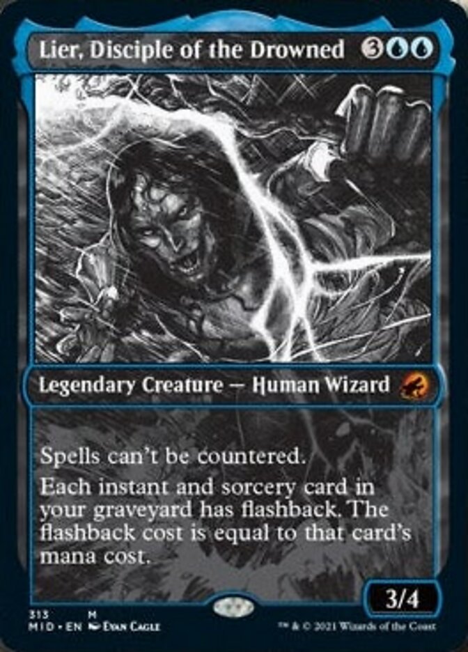 Lier, Disciple of the Drowned (Showcase Eternal Night) [Innistrad: Midnight Hunt] - Destination Retro