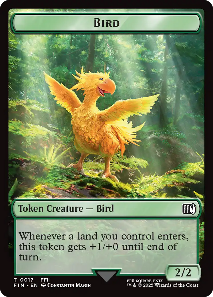 Hero (0008) // Bird (0017) Double-Sided Token [FINAL FANTASY Tokens] - Destination Retro