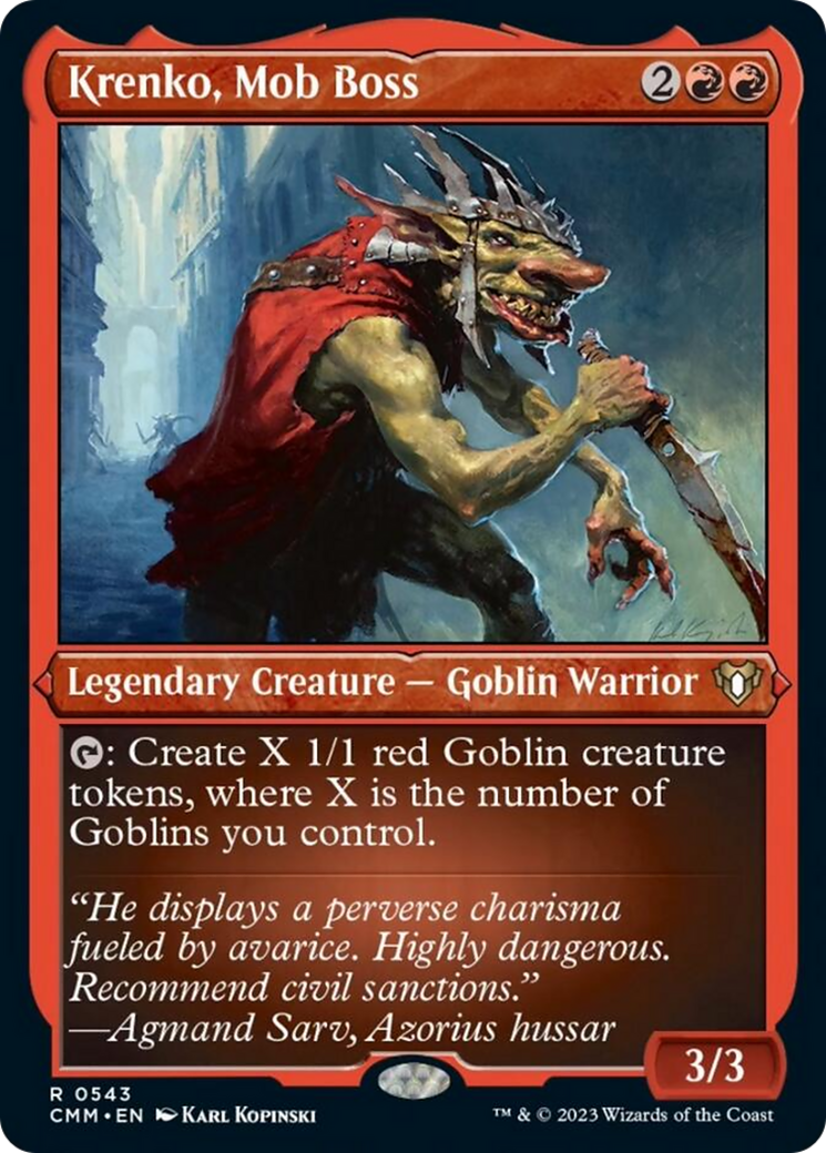Krenko, Mob Boss (Foil Etched) [Commander Masters] - Destination Retro