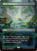 Misty Rainforest (Borderless) (Dragonscale Foil) [Tarkir: Dragonstorm Special Guests] - Destination Retro