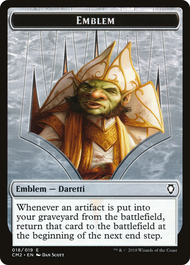 Treasure // Daretti Emblem Double-Sided Token [Secret Lair Drop Series] - Destination Retro