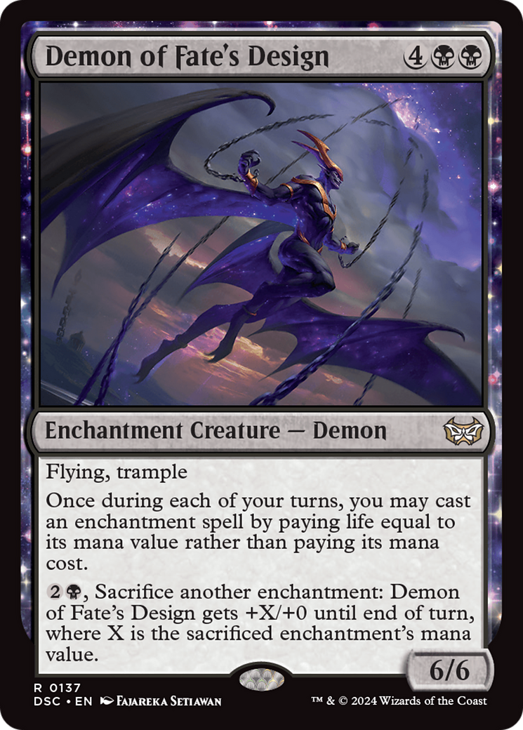 Demon of Fate's Design [Duskmourn: House of Horror Commander] - Destination Retro