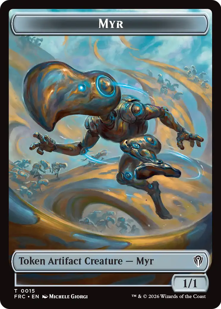 Gingerbrute // Myr Double-Sided Token [Reality Fracture Commander Tokens]