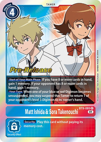 Matt Ishida & Sora Takenouchi [BT9-085] [X Record Pre-Release Promos] - Destination Retro