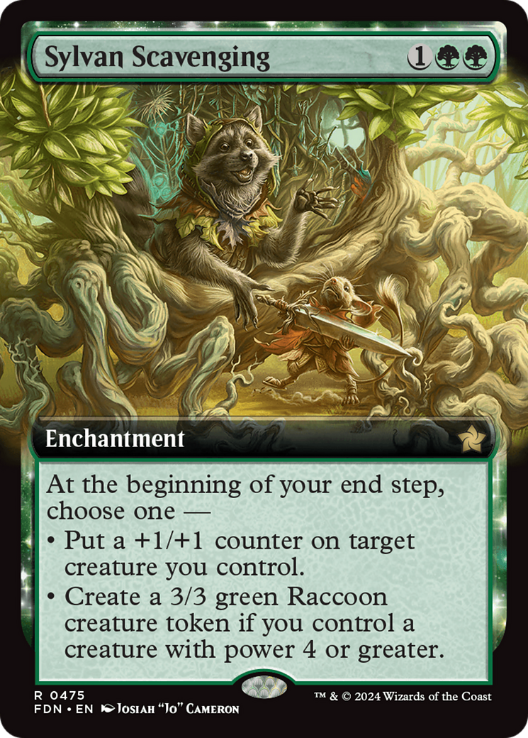 Sylvan Scavenging (Extended Art) [Foundations] - Destination Retro