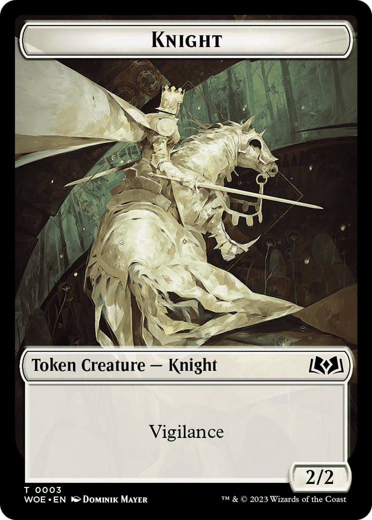 Knight // Food (0011) Double-Sided Token [Wilds of Eldraine Tokens] - Destination Retro
