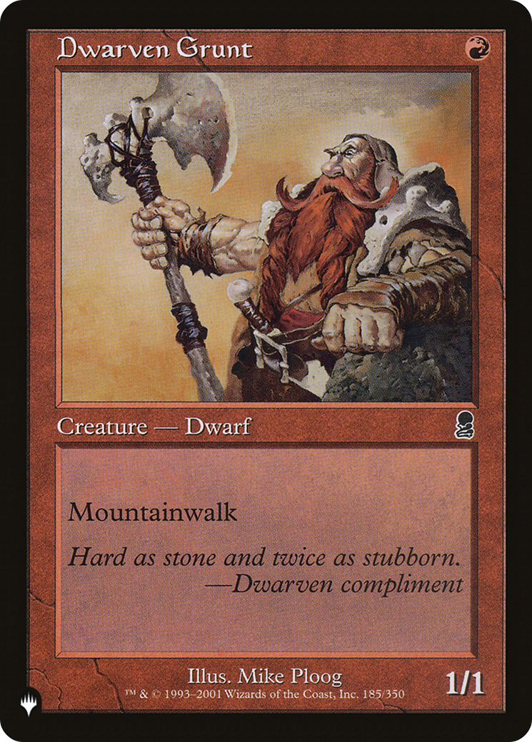 Dwarven Grunt [The List] - Destination Retro