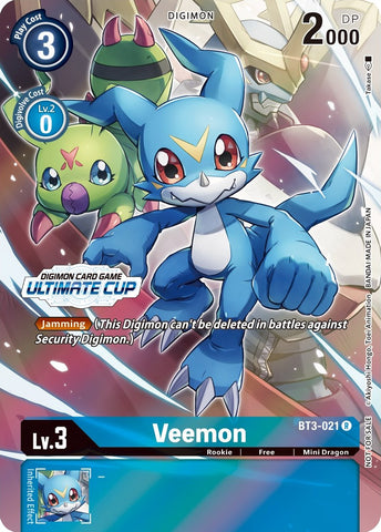 Veemon [BT3-021] (April Ultimate Cup 2022) [Release Special Booster Promos] - Destination Retro