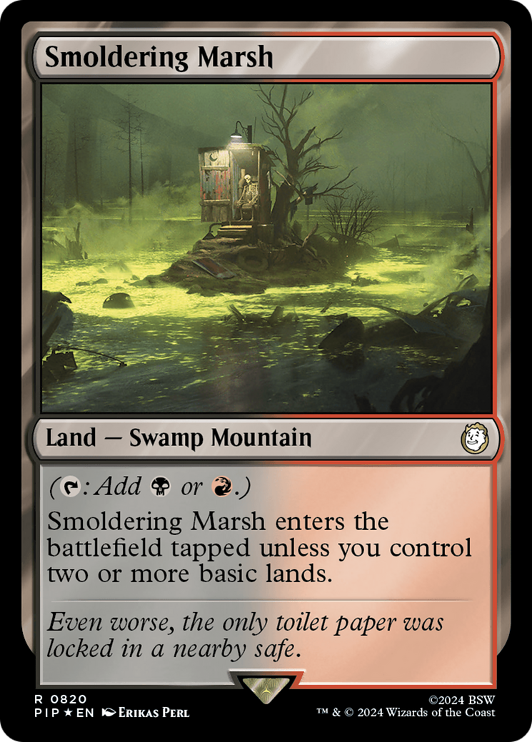 Smoldering Marsh (Surge Foil) [Fallout] - Destination Retro