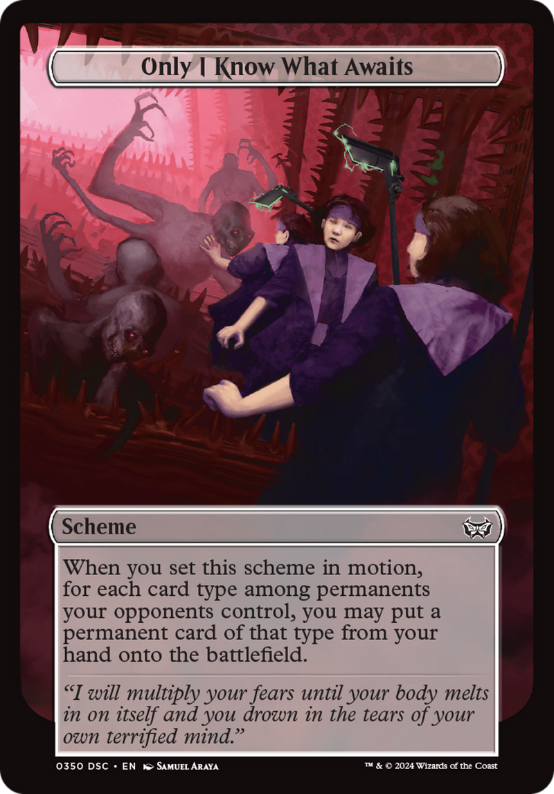 Only I Know What Awaits (Full Art) [Duskmourn: Archenemy] - Destination Retro
