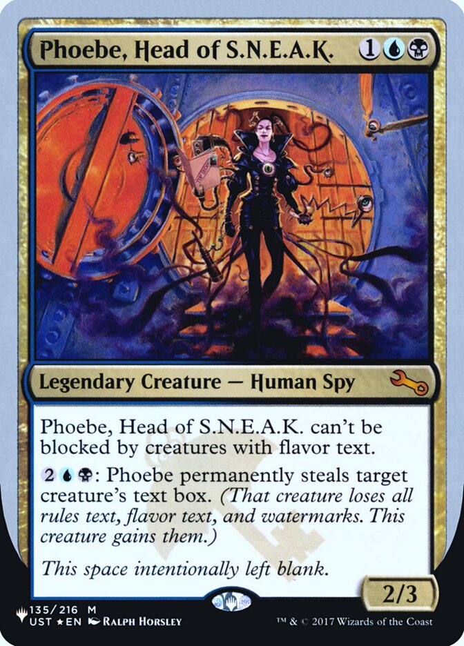 Phoebe, Head of S.N.E.A.K. (Unfinity Foil Edition) [The List] - Destination Retro