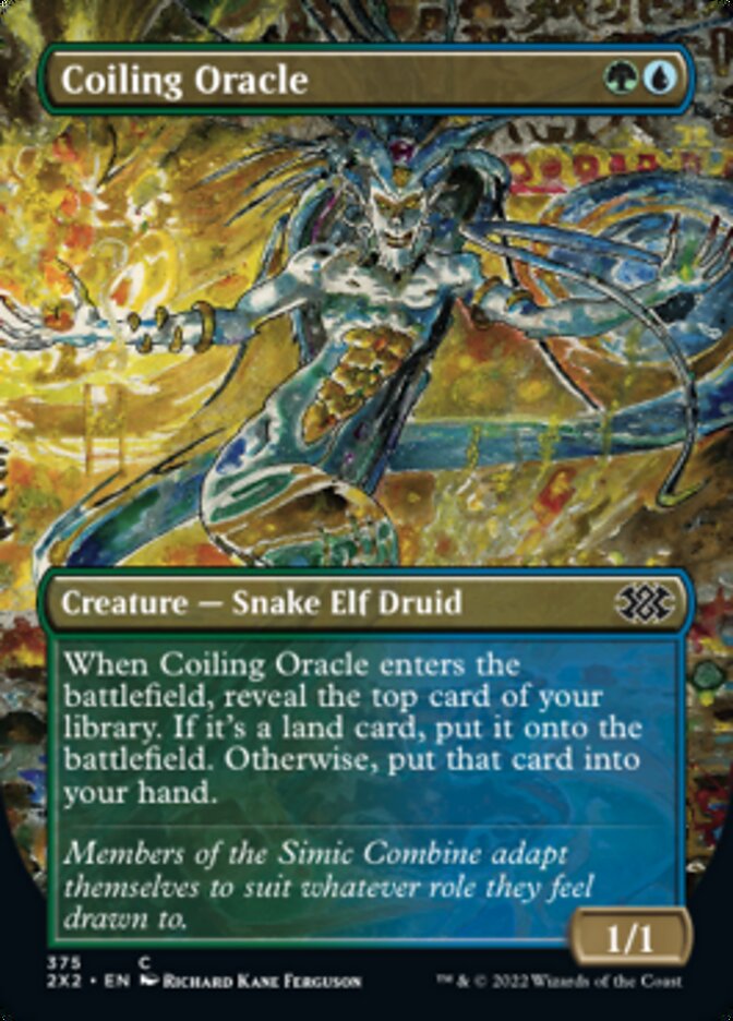 Coiling Oracle (Borderless Alternate Art) [Double Masters 2022] - Destination Retro
