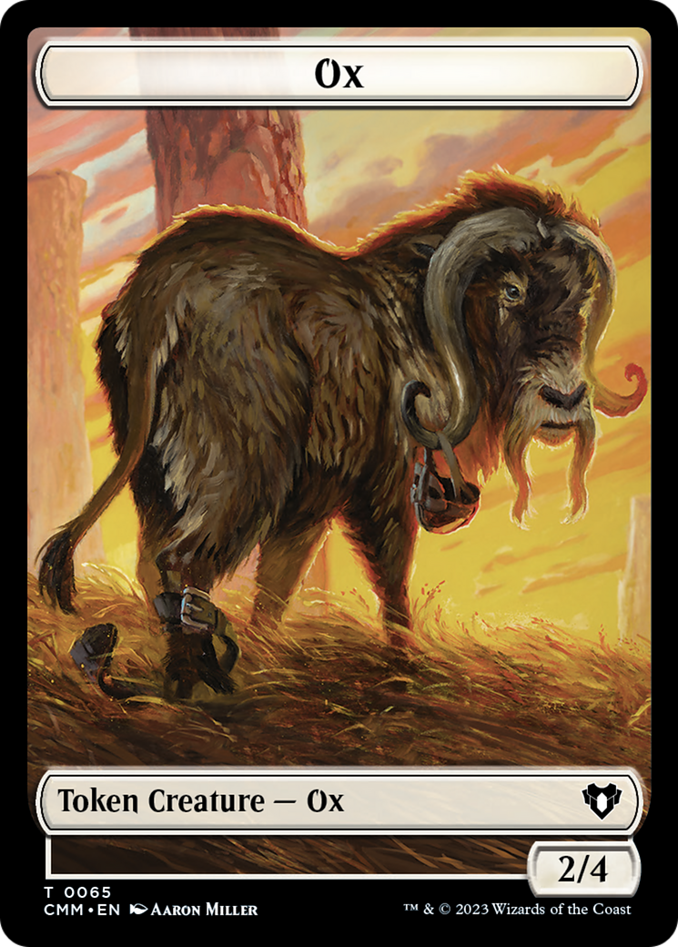 Phyrexian Golem // Ox Double-Sided Token [Commander Masters Tokens] - Destination Retro