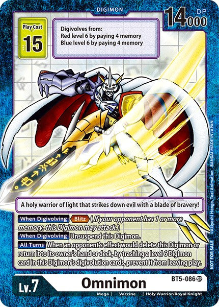 Omnimon [BT5-086] (Across Time Box Promo) [Battle of Omni Promos] - Destination Retro