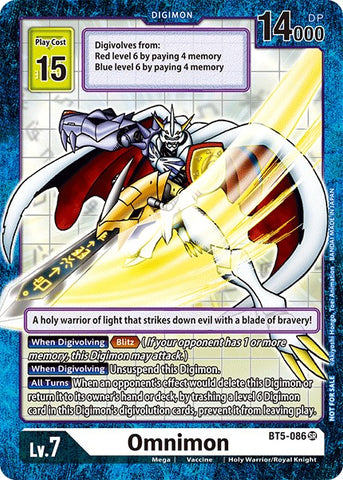 Omnimon [BT5-086] (Across Time Box Promo) [Battle of Omni Promos] - Destination Retro