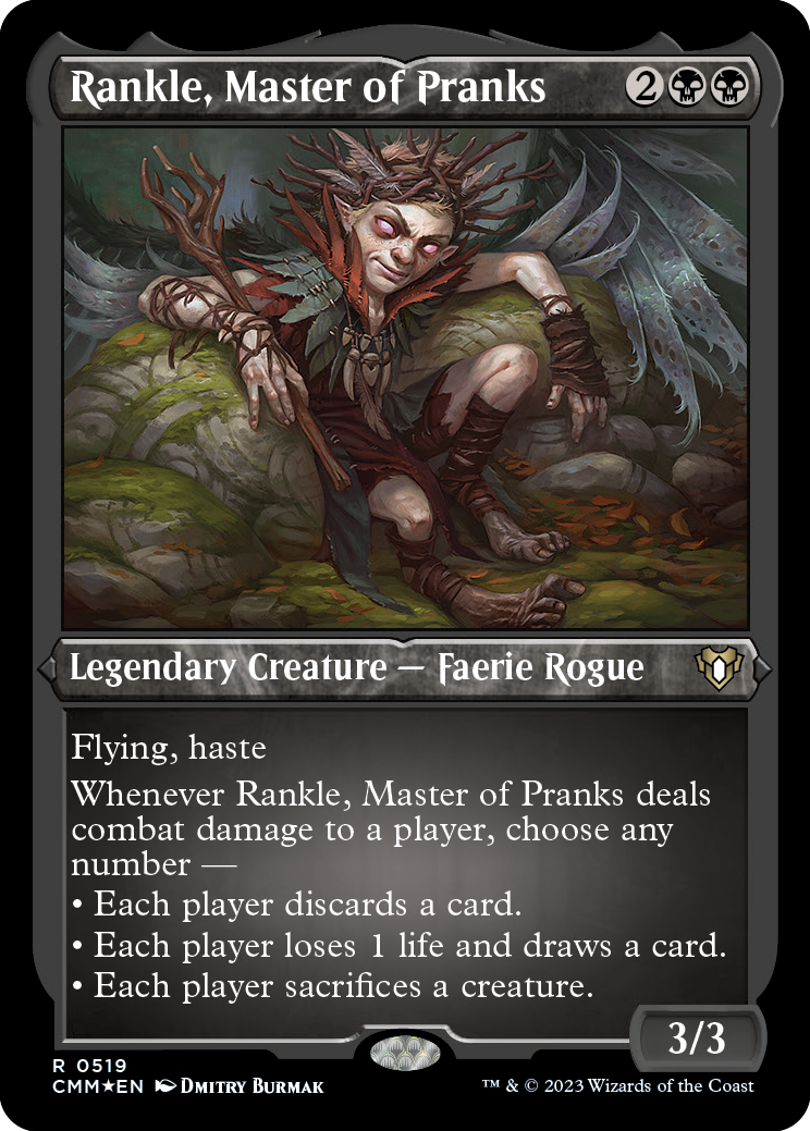 Rankle, Master of Pranks (Foil Etched) [Commander Masters] - Destination Retro