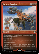 Savage Beating (Foil Etched) [Commander Masters] - Destination Retro