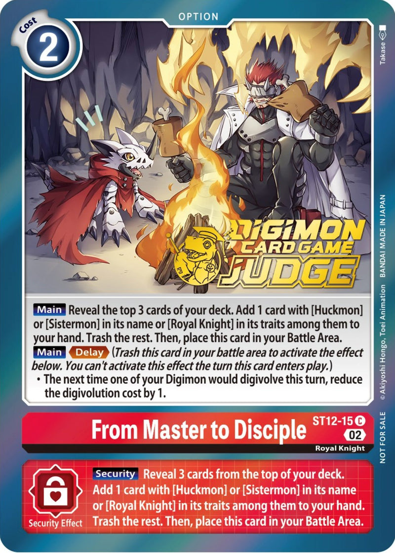 From Master to Disciple [ST12-15] (Judge Pack 3) [Starter Deck: Jesmon Promos] - Destination Retro
