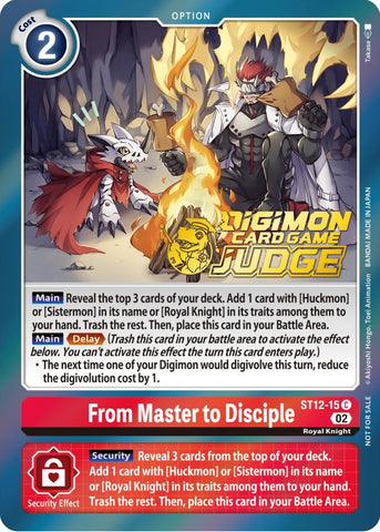 From Master to Disciple [ST12-15] (Judge Pack 3) [Starter Deck: Jesmon Promos] - Destination Retro