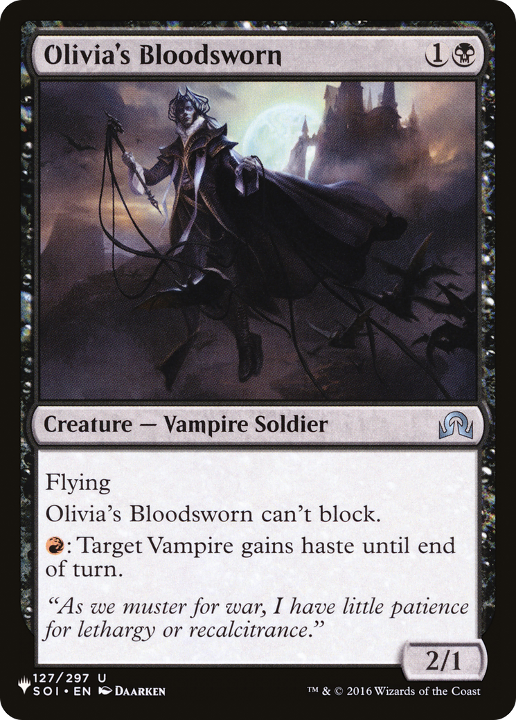 Olivia's Bloodsworn [The List] - Destination Retro