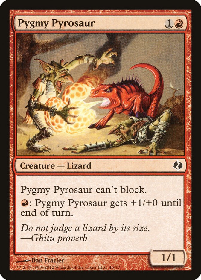 Pygmy Pyrosaur [Duel Decks: Venser vs. Koth] - Destination Retro