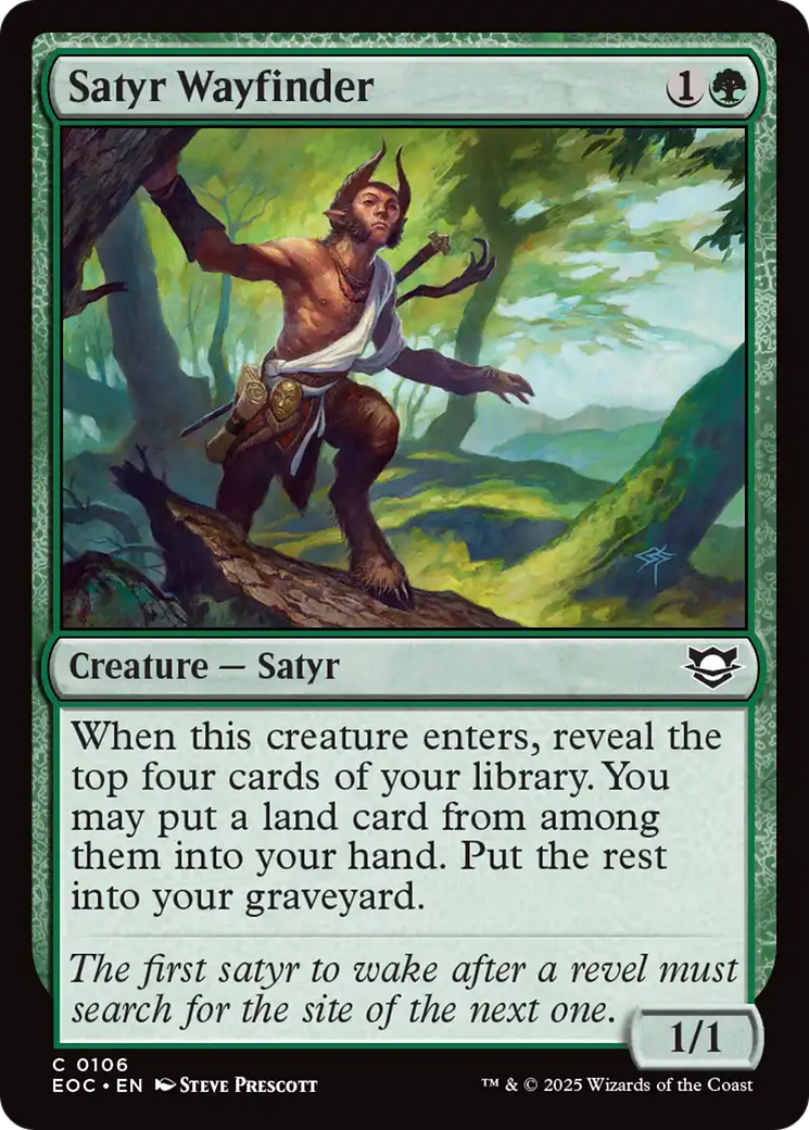 Satyr Wayfinder [Edge of Eternities Commander] - Destination Retro