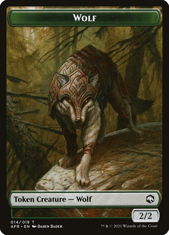 Wolf // Zombie Double-Sided Token [Dungeons & Dragons: Adventures in the Forgotten Realms Tokens] - Destination Retro