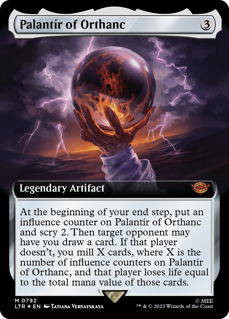 Palantir of Orthanc (Extended Art) (Surge Foil) [The Lord of the Rings: Tales of Middle-Earth] - Destination Retro