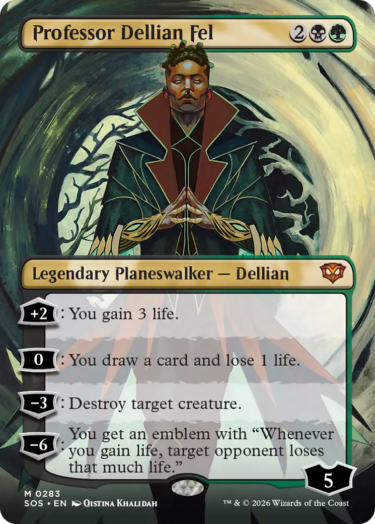 Professor Dellian Fel (Borderless) [Secrets of Strixhaven] - Destination Retro
