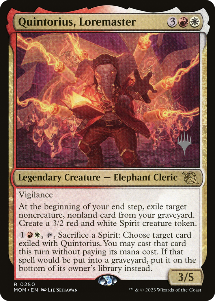 Quintorius, Loremaster (Promo Pack) [March of the Machine Promos] - Destination Retro