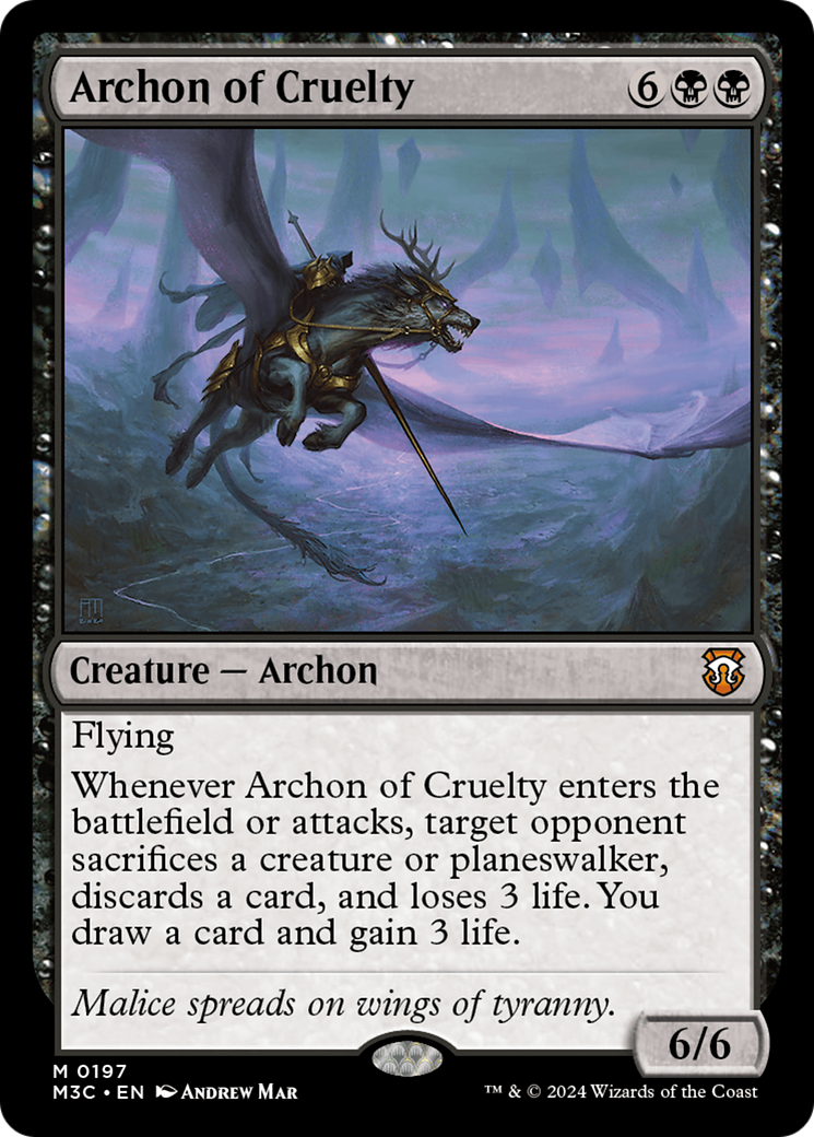 Archon of Cruelty [Modern Horizons 3 Commander] - Destination Retro