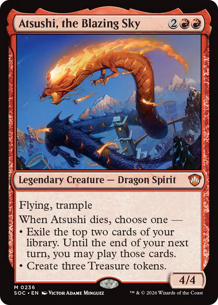 Atsushi, the Blazing Sky [Secrets of Strixhaven Commander] - Destination Retro