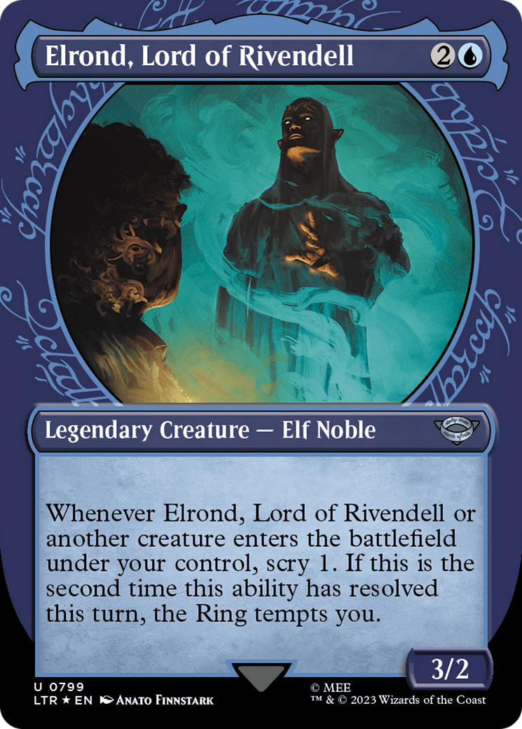 Elrond, Lord of Rivendell (Showcase) (Surge Foil) [The Lord of the Rings: Tales of Middle-Earth] - Destination Retro