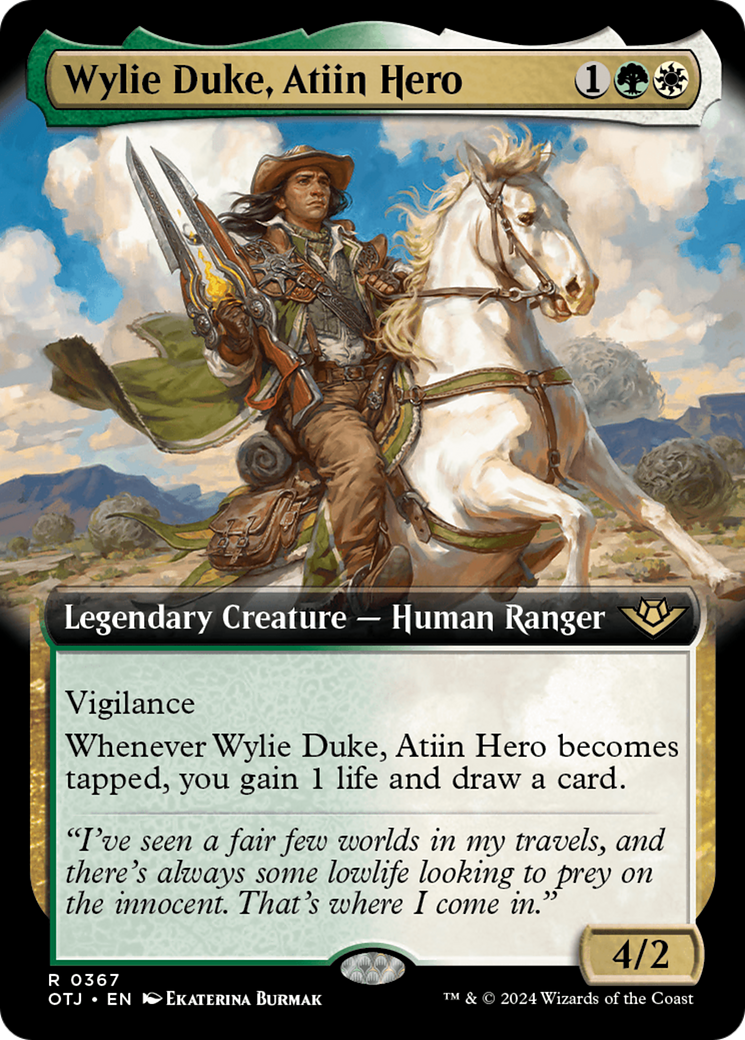 Wylie Duke, Atiin Hero (Extended Art) [Outlaws of Thunder Junction] - Destination Retro