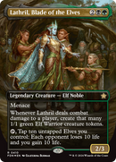 Lathril, Blade of the Elves (Borderless) (Mana Foil) [Foundations] - Destination Retro