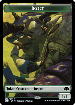Insect // Cat (008) Double-Sided Token [Dominaria Remastered Tokens] - Destination Retro