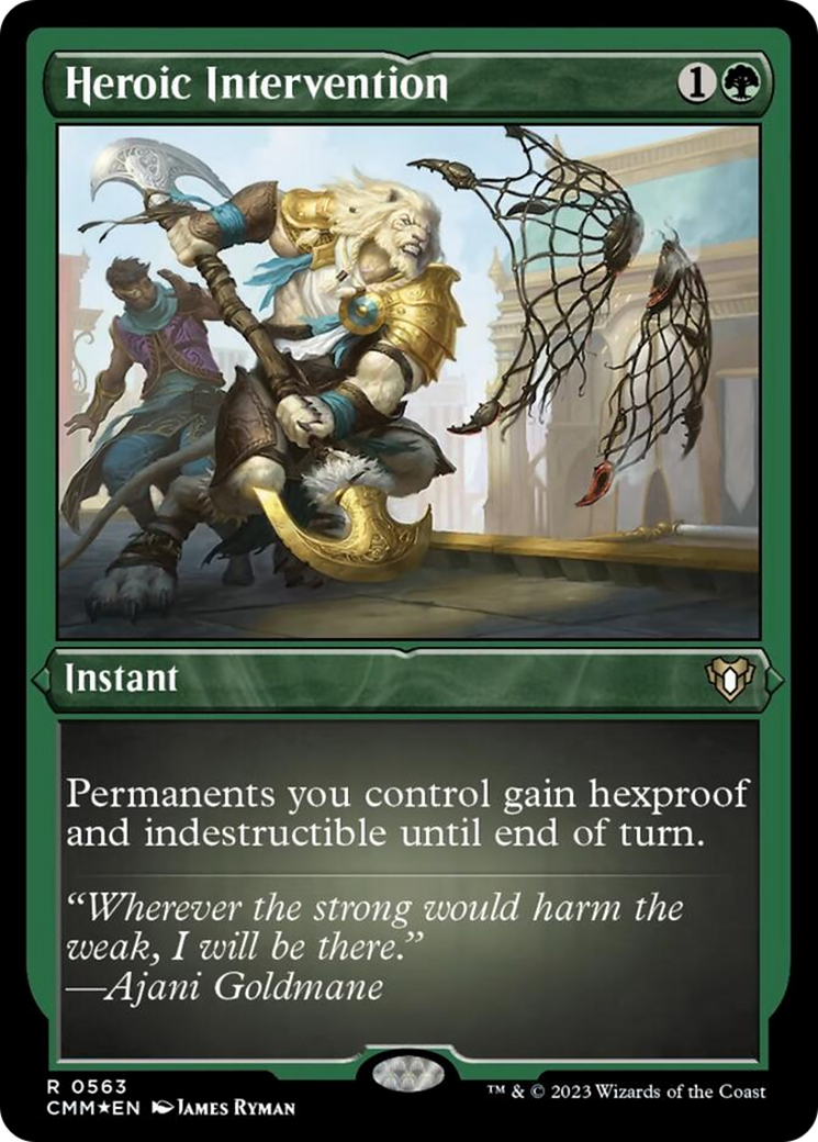 Heroic Intervention (Foil Etched) [Commander Masters] - Destination Retro