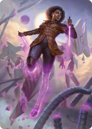 Kaya, Intangible Slayer Art Card [Phyrexia: All Will Be One Art Series] - Destination Retro