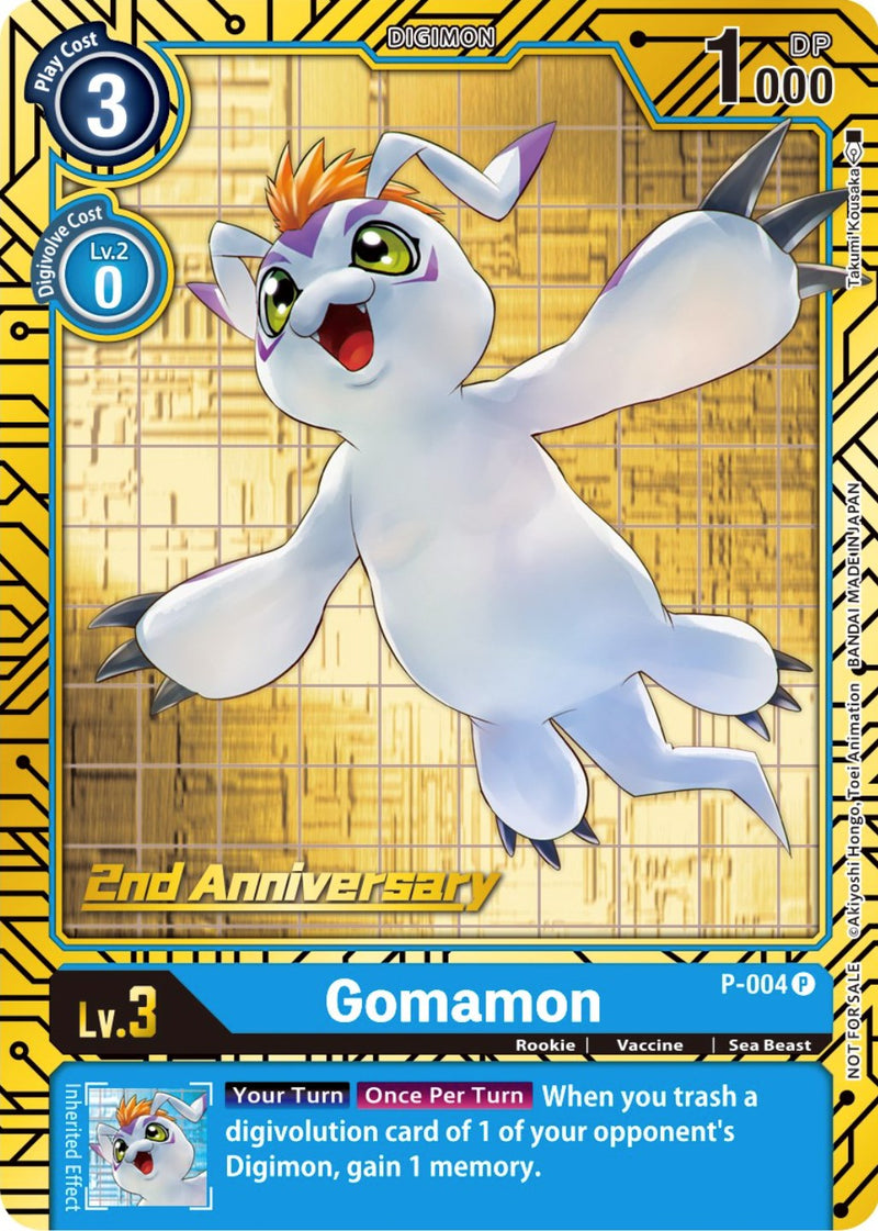 Gomamon [P-004] (2nd Anniversary Card Set) [Promotional Cards] - Destination Retro