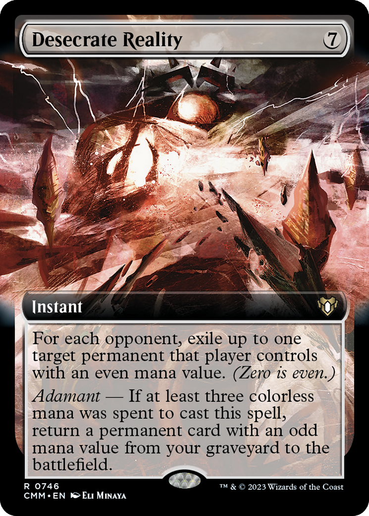 Desecrate Reality (Extended Art) [Commander Masters] - Destination Retro