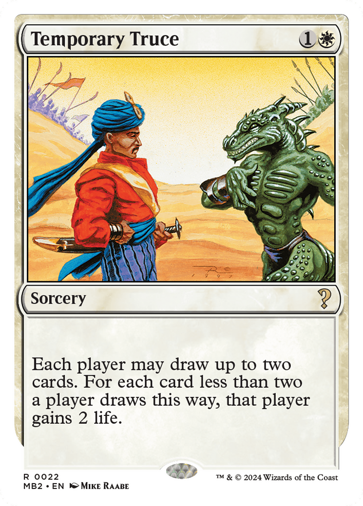 Temporary Truce (White Border) [Mystery Booster 2] - Destination Retro